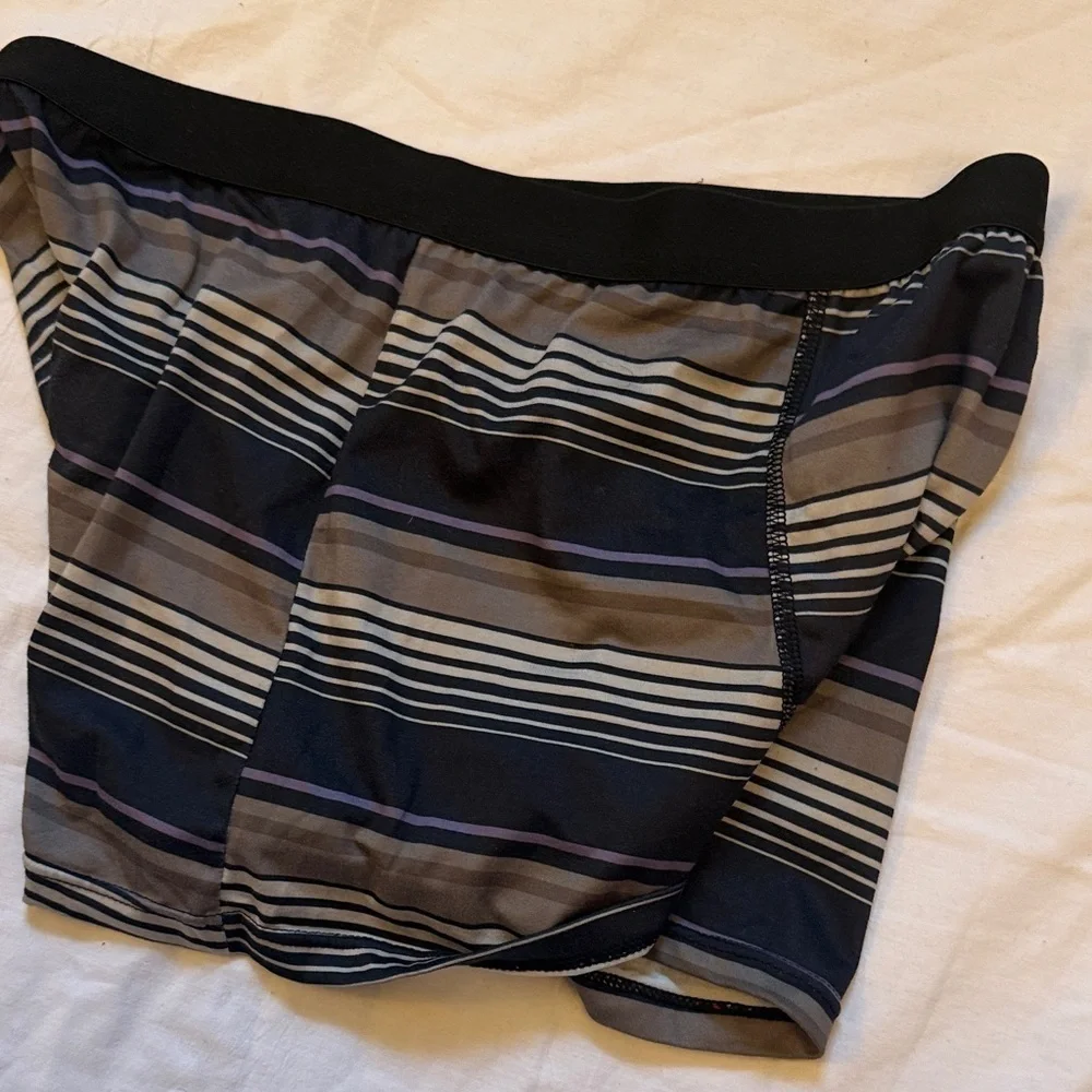 Stylish Striped Boxer Briefs in Black and Gray